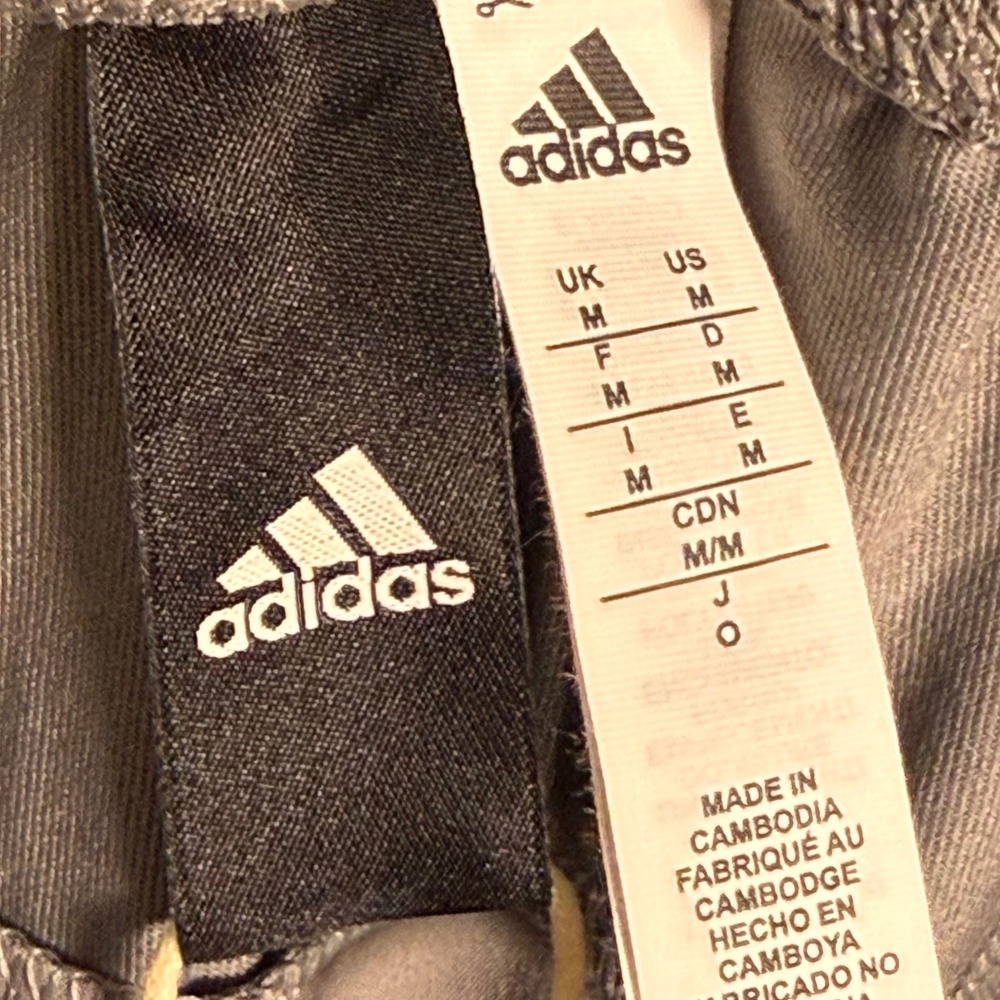 Adidas Mens Grey Slim Fit Training Pants Ankle Zip Joggers Medium NEW - Picture 7 of 15